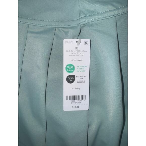 Carter's Girls Green Pleated Skort, Size 10 NWT - Picture 4 of 5